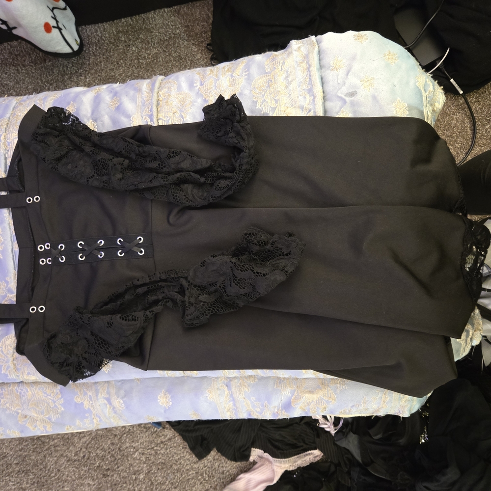 Black Lace Corset Dress